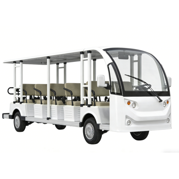 Tailor-Made 17 Seat Lithium Shuttle Bus 6 Rows Rust-Proof Frame Sightseeing Car