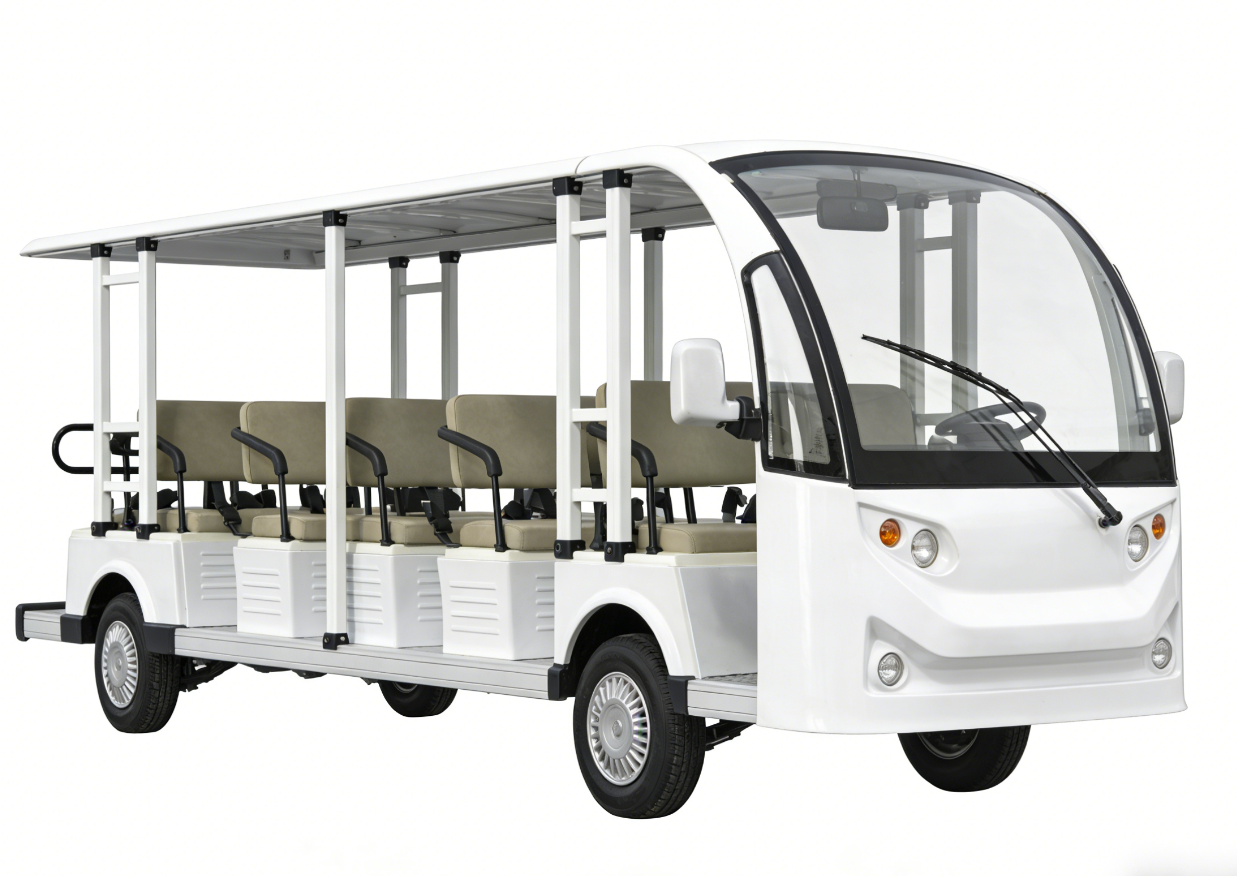 Tailor-Made Lithium Battery Drive Shuttle Bus 6 Rows 17 Seats Sightseeing Tourist Car with Rust-proof frame