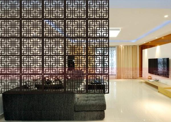Rust Proof Decorative Metal Panels , Delicate Indoor Privacy Screen Solid Structure