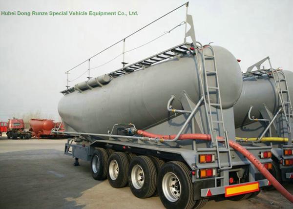 68-70cbm 4 Axle Tank Semi Trailer , Bulk Cement Trailer High Working Performnce