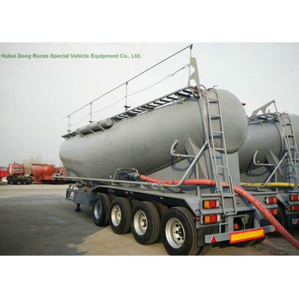 V Type Cement Hauling Trailers With Diesel Engine For Dry Powder Meterial 60 - 65 M3