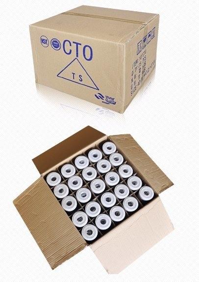 10'' CTO Activated Carbon Filter Cartridge 45 Degree Water Temperature