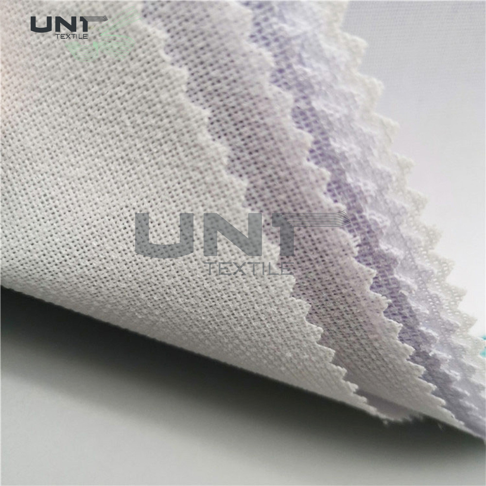 Cap Resin Cotton Woven Fusible Interlining With PES LDPE Coating