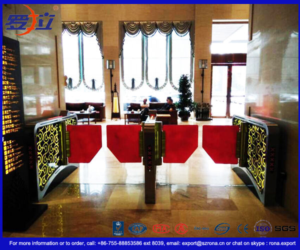 Высота талии турникета ворот скорости Фастлане нержавеющей стали 304# с ясными панелями барьера