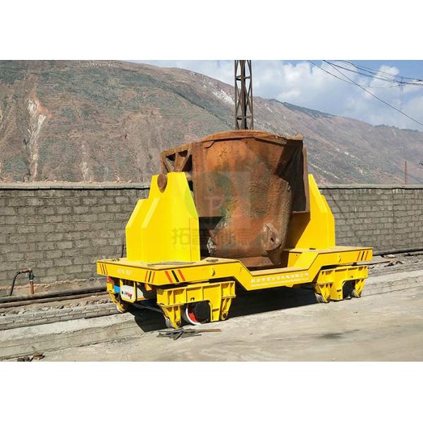 Electric heavy-duty molten steel treatment rail ladle transfer carts