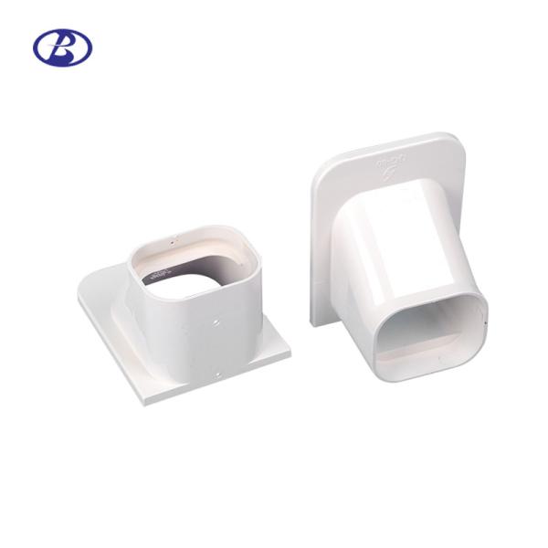 80mm 100mm White PVC Decorative Duct Kits Split Air Conditioner Pipe Cover Fitting Ceiling Cap