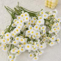 Bouquet de dioses con flores falsas, estilo europeo decoración de la mesa de comedor de la sala de estar con arreglo floral, bouquet de manzanilla seca, flores de crisantemo silvestre imitación