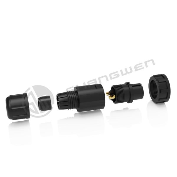 M19 Ip67 IP67 電源コネクタ 防水プラグ 2ピン セールススクリュー 端末 形 UL