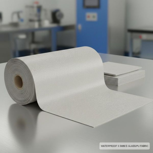 Waterproof 0.45mm Thickness E-Glass Yarn PU Coated Fiberglass Fabric for Electrical and Thermal Protection