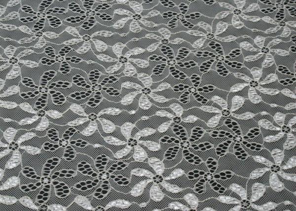 90% Nylon + 10% Spandex Flower Elastic Lace Fabric For Nightwear CY-LW0795