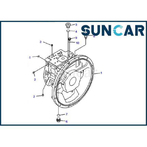 708-2L-00300 Komatsu Main Hydraulic Pump Seal Kit For PC200-7 Excavator Repair Kit
