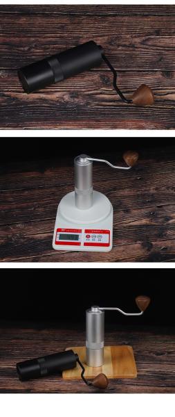 38mm Conical Burr Middle Manual Espresso Coffee Grinder With Walnut Handle