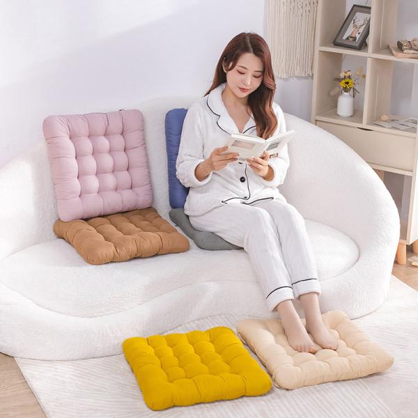 Polyester Fiber Filling Large Floor Pillow Square Seating Cushion for Comfortable Meditation