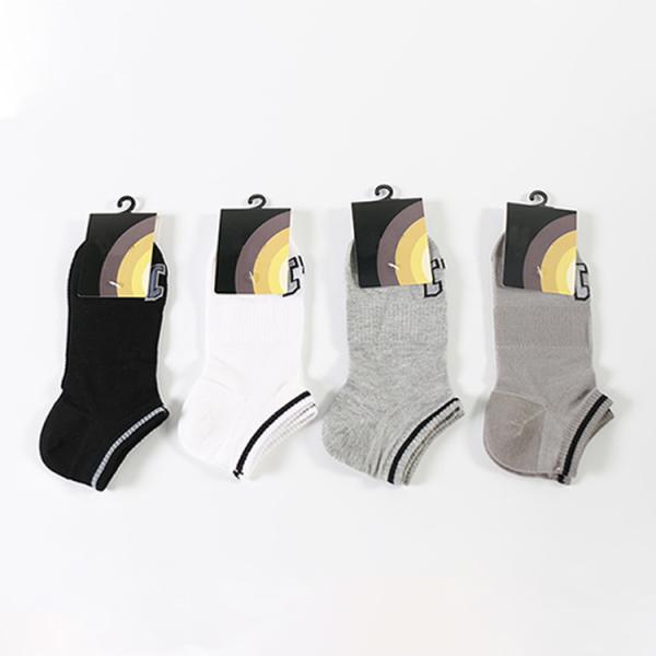 Daily Wear Men's Cotton Ankle Socks with Absorbent Fabric and Letter Pattern
