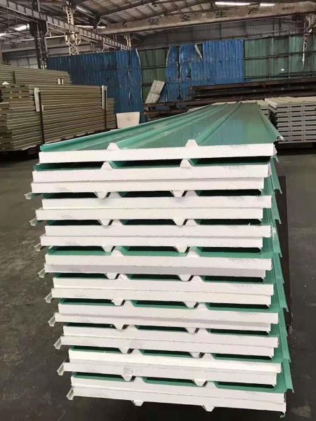 C Section Purlin Building Steel Frame With Heat Insulation Sandwich Panel And Roofing
