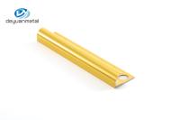 6063 perfiles de la esquina del ajuste de aluminio de la teja alrededor del color oro de la forma para el ajuste de la pared