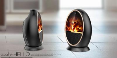 Black Small Indoor Electric Fireplace TNP-2008I-G3 With Led Energy Saving Technology