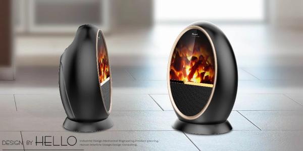 Black Small Indoor Electric Fireplace TNP-2008I-G3 With Led Energy Saving Technology
