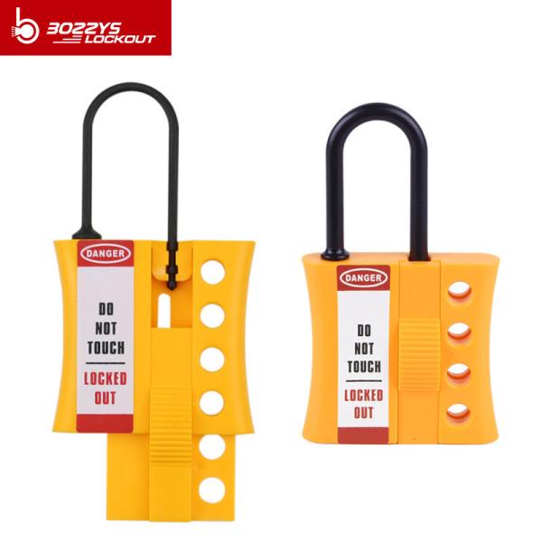 48.5mm Shackle Nylon Safety Lockout Hasp Yellow Insulation