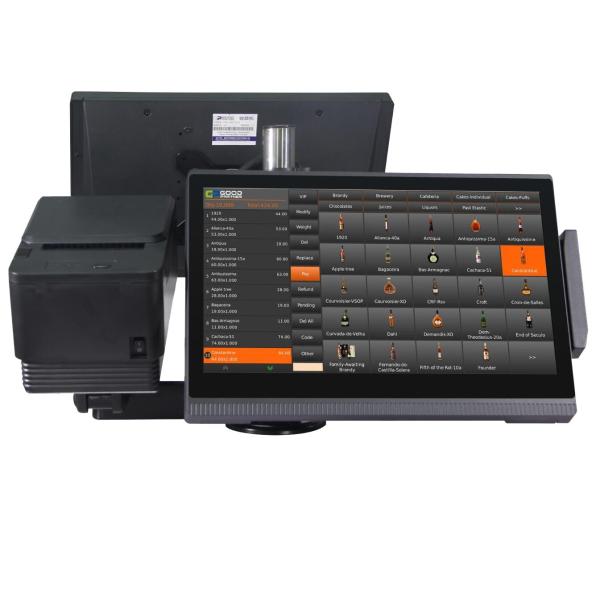 Supermarket Dual Screen Payment Kiosk HDD-780 with Weight Scale and 80mm Thermal Printer