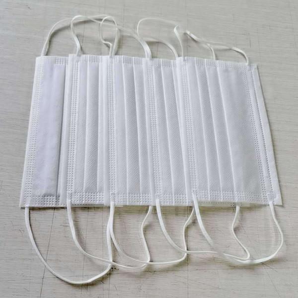 Flat Surgical Disposable Mask 3 Layers Non Woven / Melt Blown / Spunbond Fabric