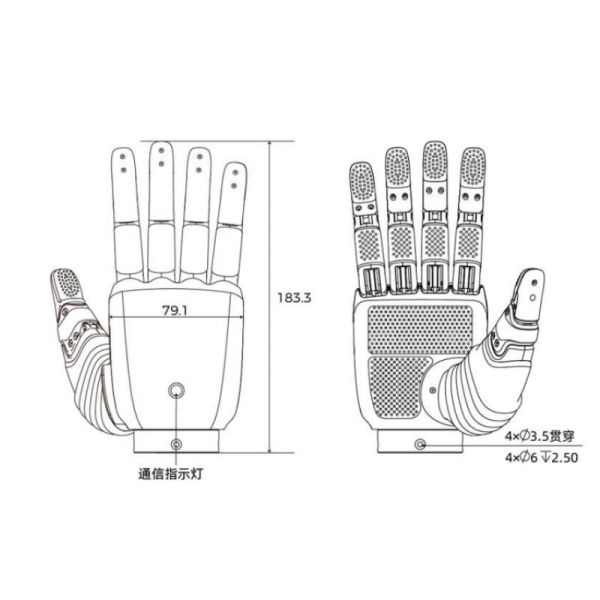 Gripping Sorting Assembly Cobot Gripper Inspire Robots RH56E2 RH56F1 Dexterous Hand Gripper Humanoid Robot Hands