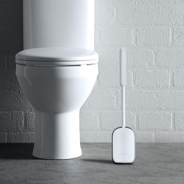Toilet Bowl Brush and Holder Durable and Flexible Bristles Wall Mounted Toilet Brush for Bathroom Cleaning