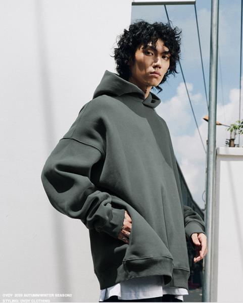 360gsm Plain White Pullover Sweatshirts 100% Cotton Oversized Blank Hoodies