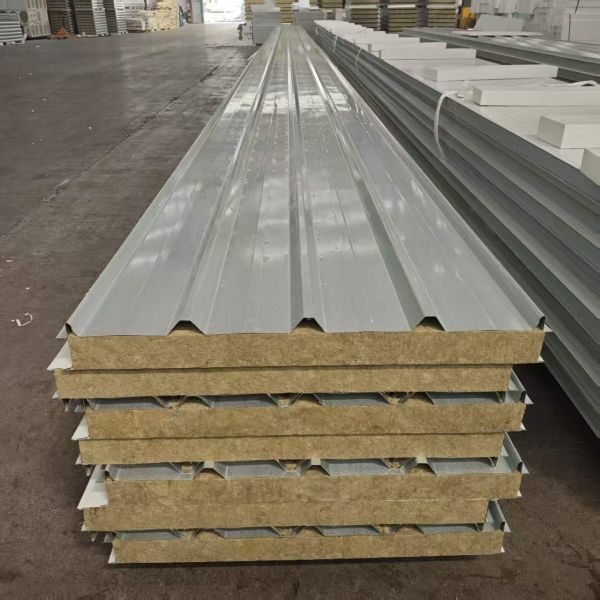 SDP Finish Rockwool Roof Sandwich Panel - Corrosion Resistant Solar Roof Panel for Factories and Warehouses