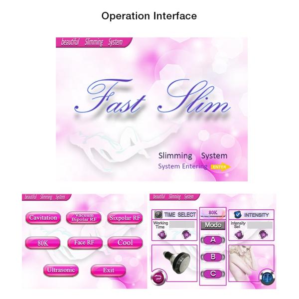 80k Vacuum Body Slimming Machine Ultrasound Cavitation Rf CE Approval