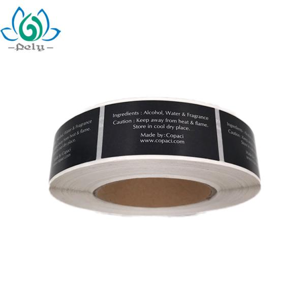 3 X 7.5cm Adhesive Vinyl Stickers On Natural Cosmetic Bottle