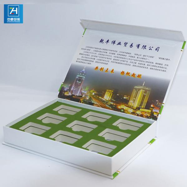 SGS Iridescent Paper Embossing Debossing Book Shaped Boxes