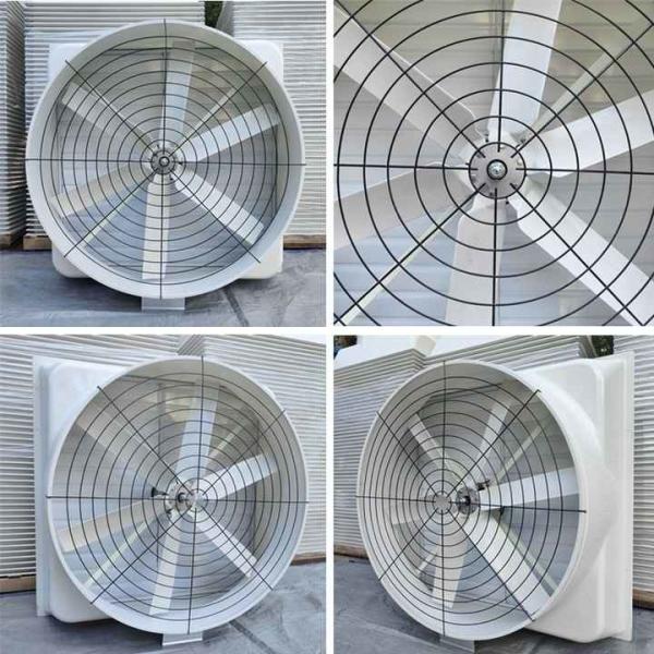 Greenhouse FRP Fan Conical Poultry Farm Fiberglass Exhaust Box Negative Pressure Fan