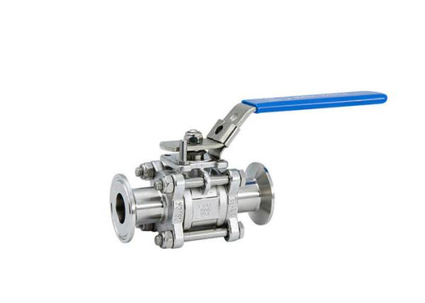 AISI 304 316L  Stainless Steel Sanitary Valves Sanitary Tri Clamp Ball Valve With Full Port Ends Manual Type