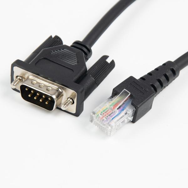 Straight DB9 Male RS232 RJ45 Cable 1m Length For Data Transmission