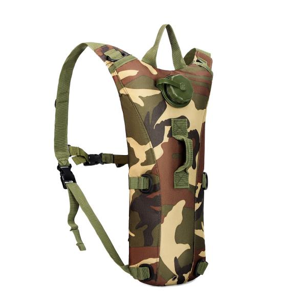 Paquete de hidratación táctico al aire libre 3L Mochila de vejiga de agua para senderismo Ciclismo Deportes Viajes con depósito de agua interior