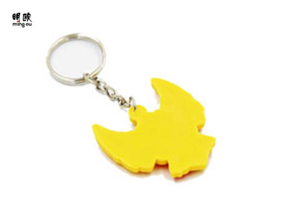 Personalized Style Advertising PVC Key Ring For Kids 28mm Long Chain
