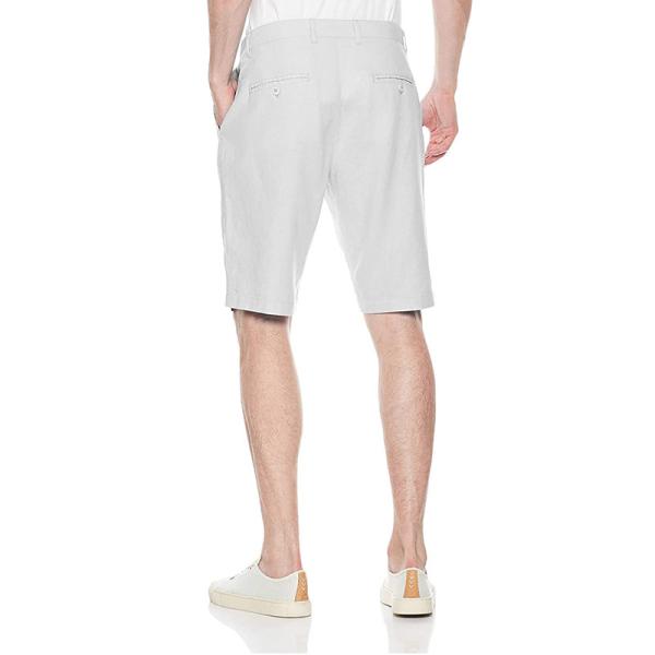 Easy Care Breathable 48% Linen Black Viscose Shorts Men'S Flat Front Shorts