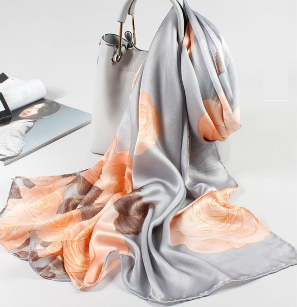 Breathable Scarf Custom Silk Neck Scarf Women 100% Silk Printed High Quality Scarves