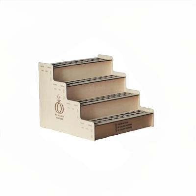 Custom MDF Wooden Display Stands 500mm Essential Oils Countertop Display Rack