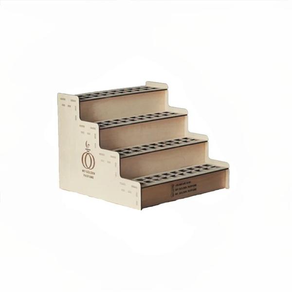 Custom MDF Wooden Display Stands 500mm Essential Oils Countertop Display Rack