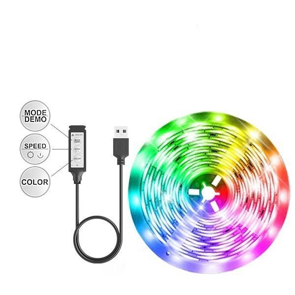 RGB Color Temperature 15m Strip Light Set Support Dimmer CCT RGB 5V SMD 5050 LED IP20