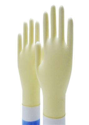 Luvas descartáveis sanitárias da mão, anti produtos químicos do látex estéril da natureza das luvas da mão