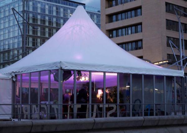 Luxury Manual Decorated PVC Garden Wedding High Peak Pagoda Canopy Tent For Event