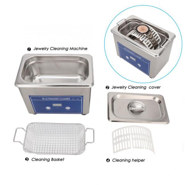 Stainless Steel 800ml 35W Ultrasonic Bath Cleaner Watch Denture