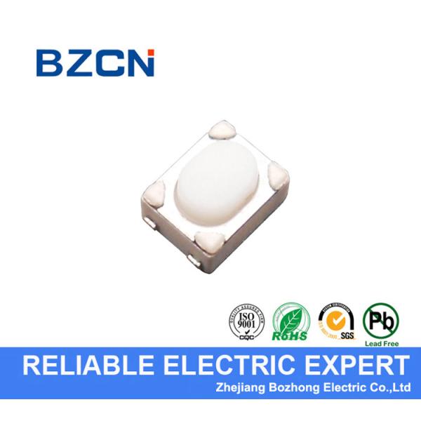 White Micro Switch Button 3.2X4.2 Mm Soldering U Type RoHS Reach Tactile Switch