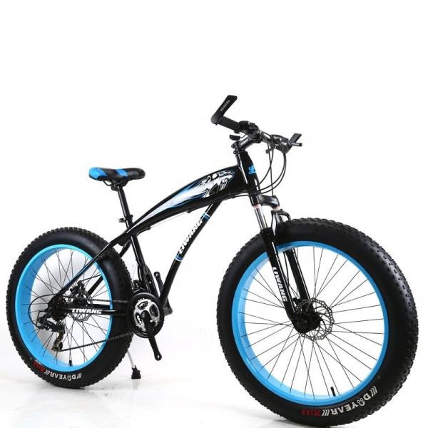 Adult Customized Mountain Cruiser Bicycle Fat Tire Mountain Bikes with 4.0 inch Tire Width and carbon steel Fork Material