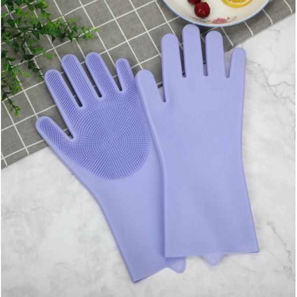 Silicone Reusable Rubber Dishwashing Mitten For Household Bathroom Pet Bathing Cars Fruit