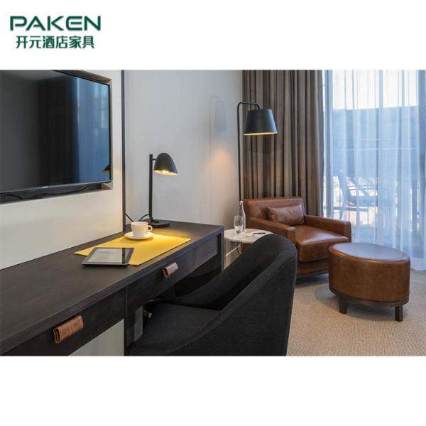 Smooth Surface Contemporary Hotel Furniture Bedroom Sets