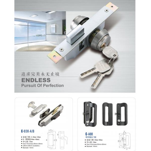 Cerradura de puerta americana del dormitorio de la cerradura de la manija de la aleación de aluminio de la puerta interior